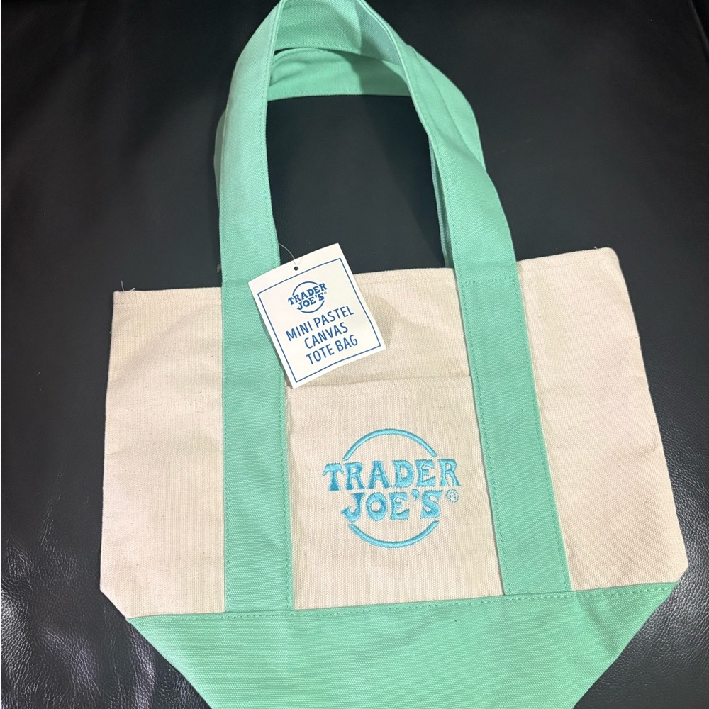 Trader Joe’s Mint Canvas Tote Bag
